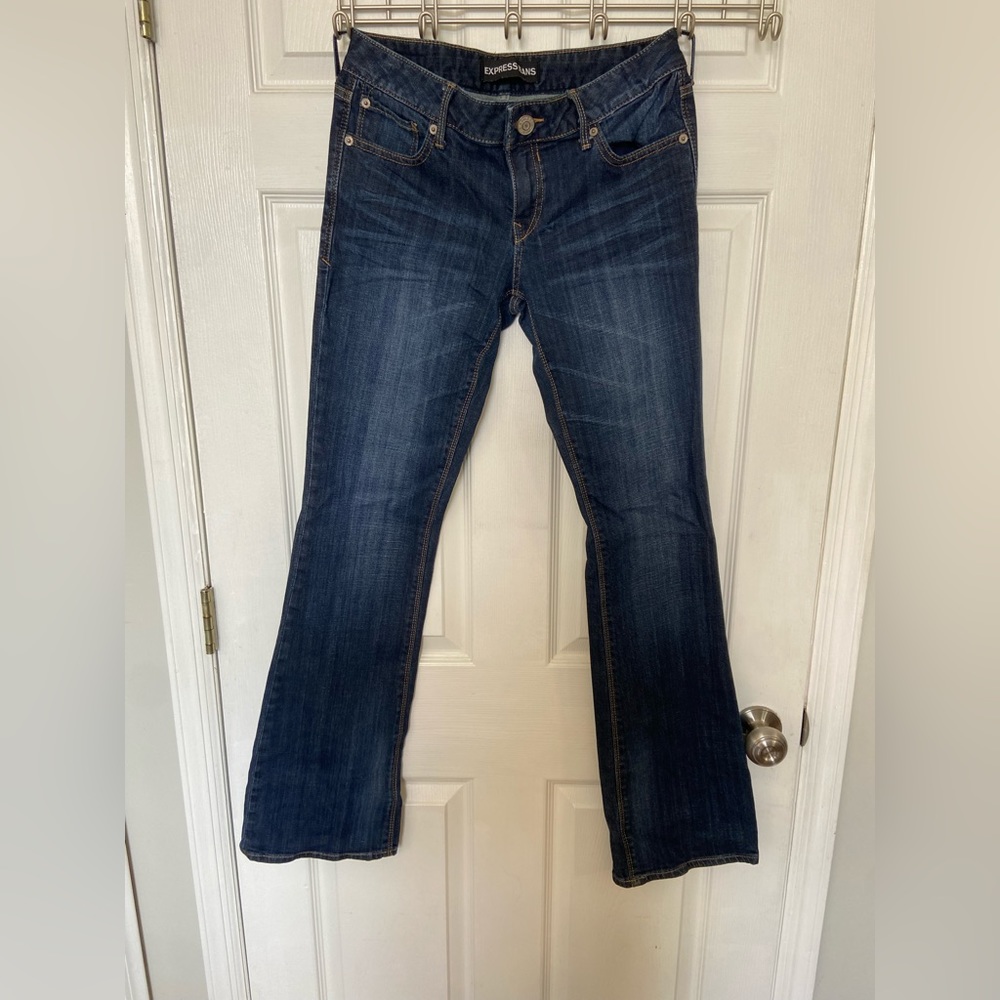 Express Stella Low Rise Boot Cut Jeans